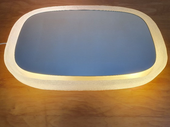 Image 1 of Specchio illuminato vintage Hillebrand, specchio da parete decorativo retrò anni '70