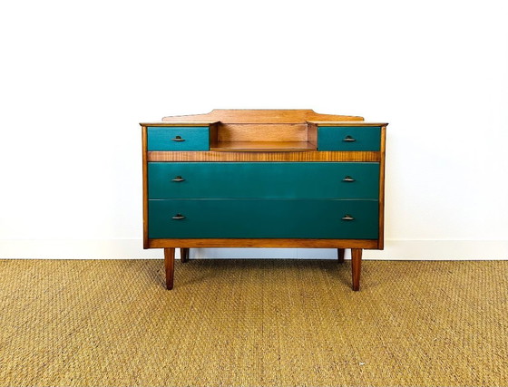 Image 1 of Vintage eikenhouten kaptafel, 1950