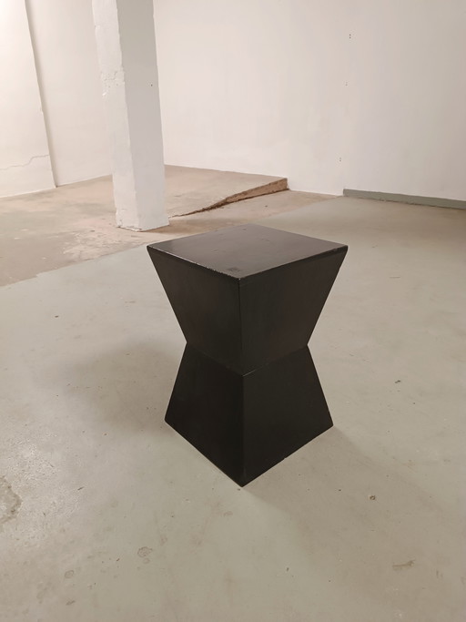Geometric wooden side table 