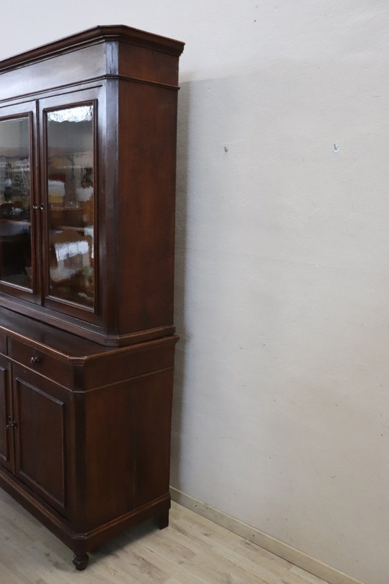 Image 1 of Antique Sideboard in Walnut Veneer, Italy 19th Century