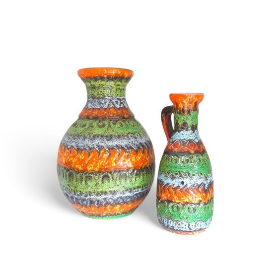 Image 1 of Jarrón Bay Keramik 92-30 y jarra 93-25, Alemania Occidental, década de 1970