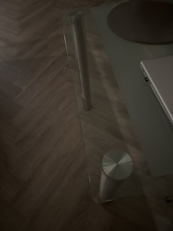 Glass Dining Table – Metal (photo 4 of 5)