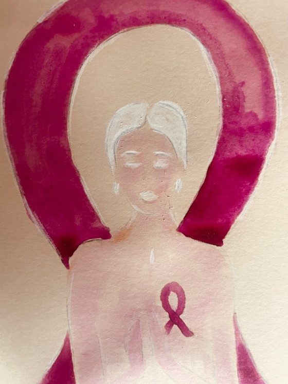 Quadro Firmato Ritratto Femminile Creazione per Ottobre Rosa « Prier » – F. Vauthier, Arte, Paper (photo 3 of 9)