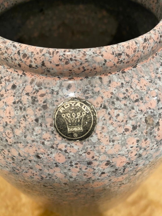 Image 1 of Vintage Royal Delft 80s gespikkelde vaas 