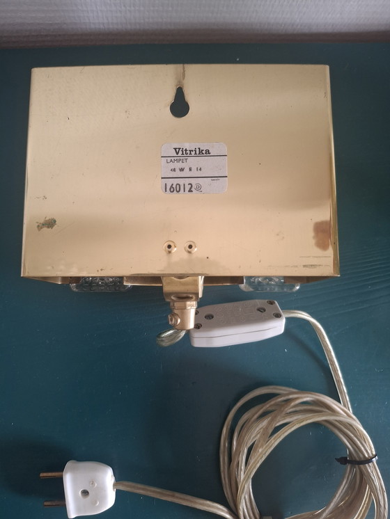 Image 1 of Applique vintage Vitrika. Laiton/verre