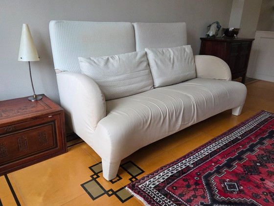 B&B Italia tweezitsbank, crème textiel, 2 zitsbanken, Modern (foto 5 van 5)