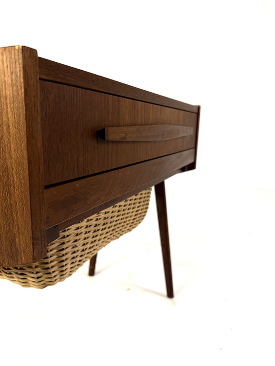 Image 1 of Vintage Danish teak sewing box '60