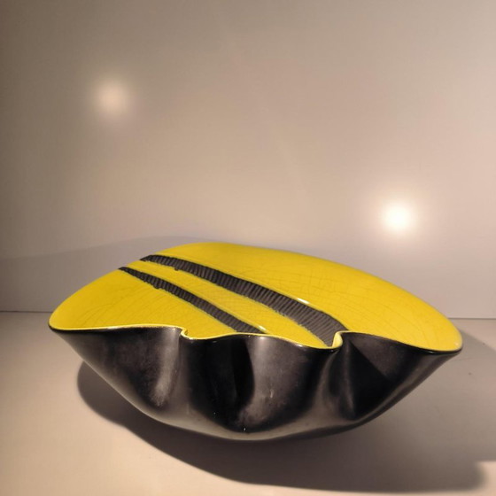 Freeform Tasse Gelb und Schwarz Glasierte Keramik von Elchinger, Frankreich, 1960 – Schalen, Ceramic (photo 9 of 15)