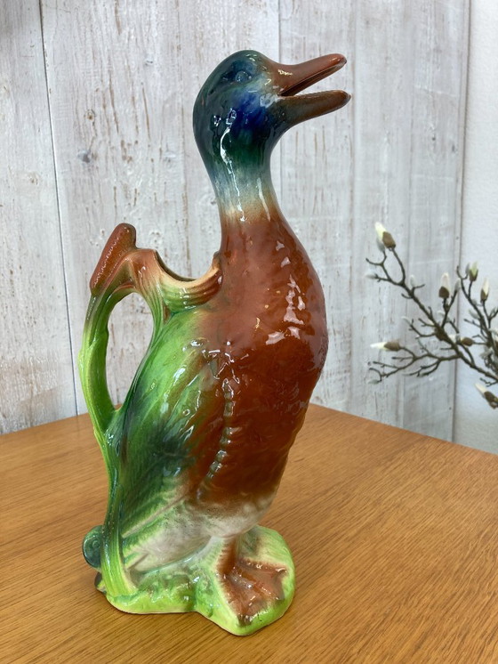 Image 1 of Duck pitcher in slipware