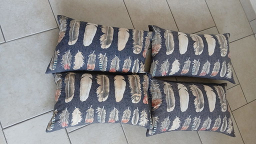 4x Decorative Cushion 40x65 Back Cushion Decorative Cushions Incl Inner Cushion