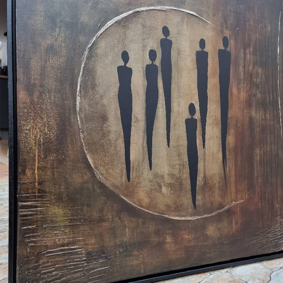 Image 1 of Frances Eckhardt - figurative painting hand-painted modern art 90x90 cm