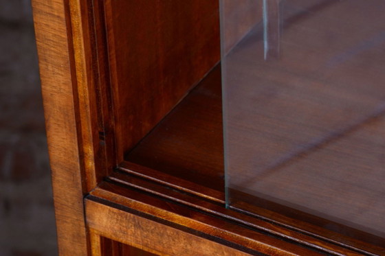 Pair of Restored Art Deco Bookcases, by Oldřich Liška, Walnut, Czech, 1920s – Glass, Wood (photo 7 of 8)