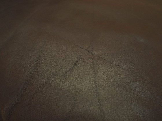 Image 1 of Fauteuil en cuir marron, design italien, années 1960, fabrication : Italie