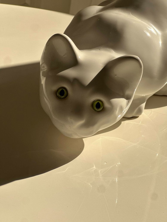 Vintage Italian Lying Cat Figurine 80s – Decorative Objects, Ceramic, Porcelain (photo 3 of 5)