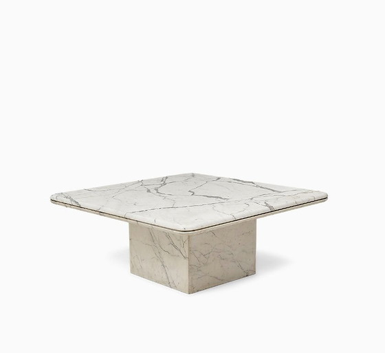 Image 1 of Solid Carrara marble coffee table
