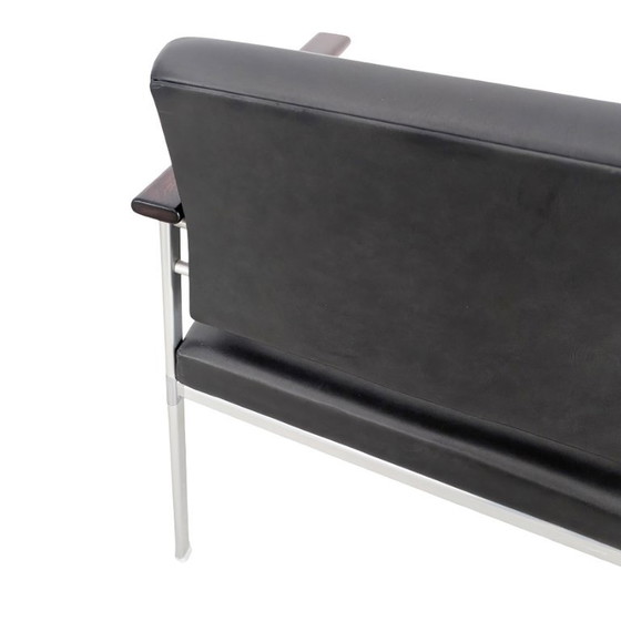 5er Set Lübke Midcentury Stühle Armlehnstuhl Leder schwarz MCM – Sessel, Leather (photo 9 of 11)