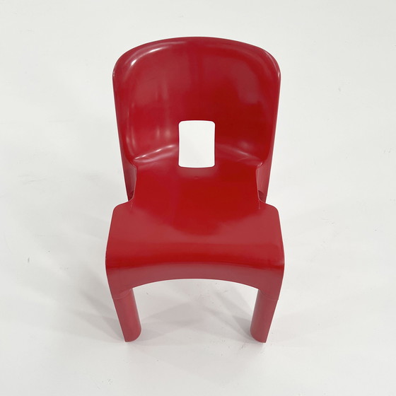 Image 1 of Rood Model 4867 Universale Stoel Van Joe Colombo Voor Kartell, 1970S