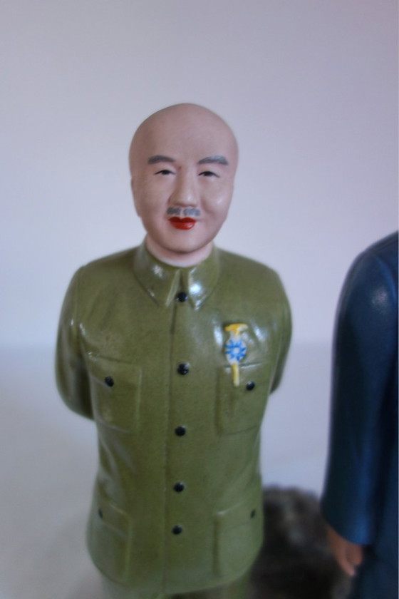 Image 1 of Statue figurine of Mao and General Jinshi, Chinese Cultural Revolution #22
