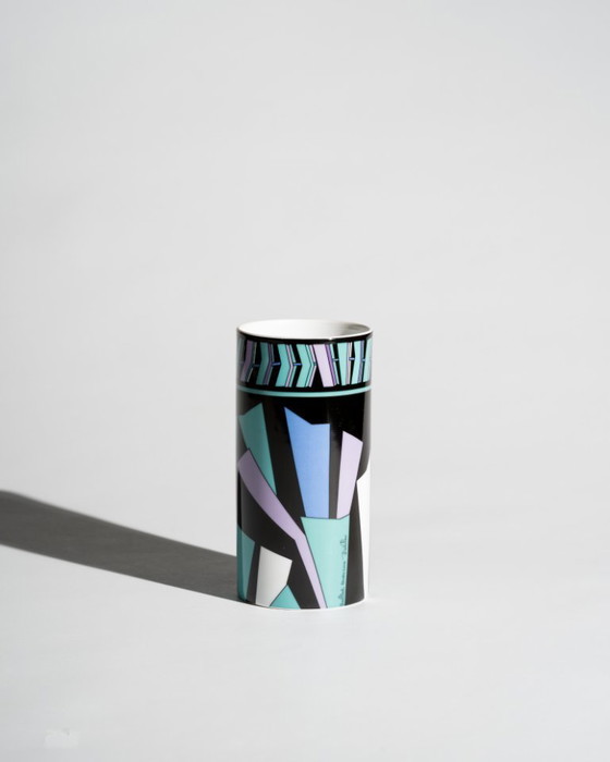 Image 1 of Rosenthal Studio-Line Vase Emilio Pucci Postmodern Geometric Porcelain, Germany