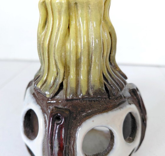Vintage Brutalist Ceramic Mood Light, 1970s Studio – Brutalist Keramik, Candle holders (photo 11 of 11)