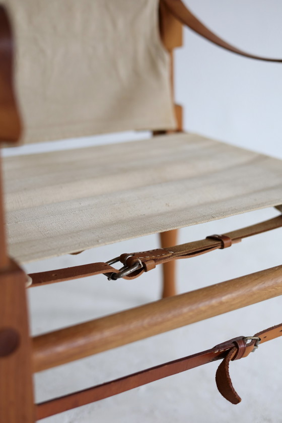 Fauteuil Safari, Design Vintage Années 50/60 – Canvas, Wood (photo 5 of 9)