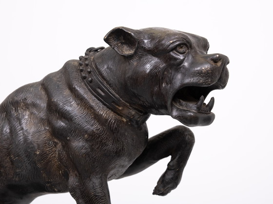 Image 1 of Großer Bronze-Mastiff, Charles Valton 1890 Frankreich
