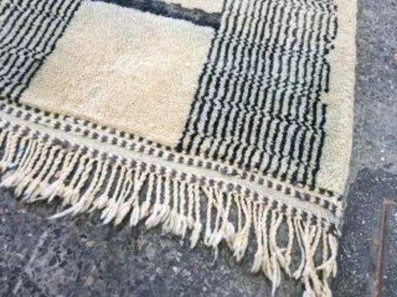 Image 1 of Marokkanischer Teppich aus Naturleinen, 250 x 150 cm