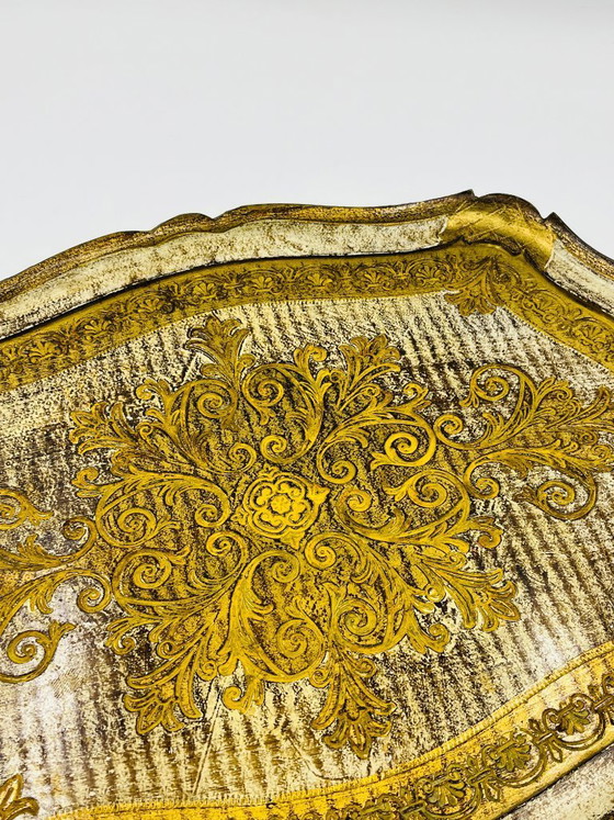Image 1 of Vassoio decorativo vintage barocco dorato