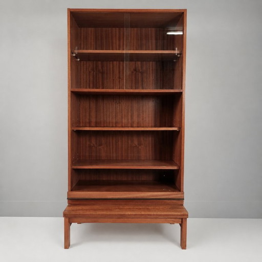 Vintage Bookcase in Beech, 1970s – vitrinekasten, Wood