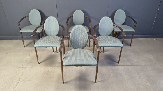 Image 1 of Post modern dining chairs by Belgochrom, set of 6 - 1980s