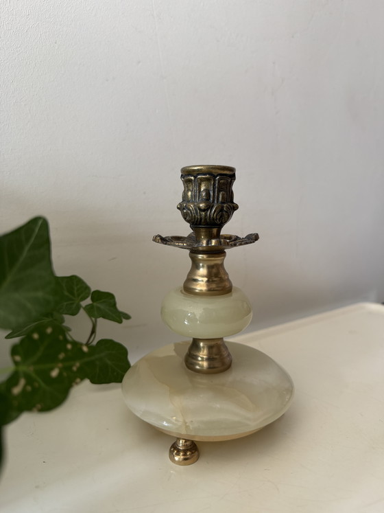 Portacandele in Ottone e Onice – Brass, Stone (photo 4 of 5)