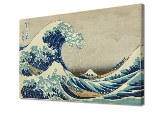 Hokusai LA GRANDE ONDA DI KANAGAWA (tela) GRANDE!! – Stampe artistiche, Canvas (photo 2 of 5)