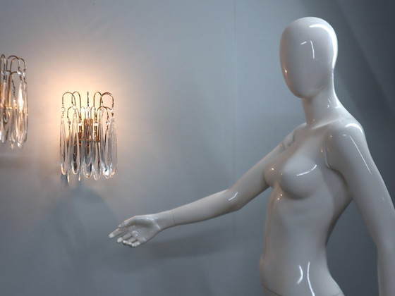 Image 1 of Set di 4 applique vintage in vetro di Murano a goccia anni '80