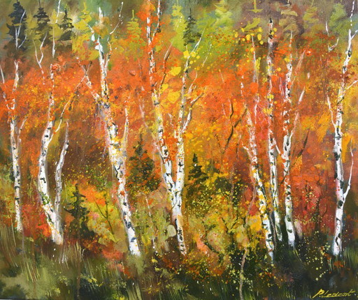 Aspen trees in autumn