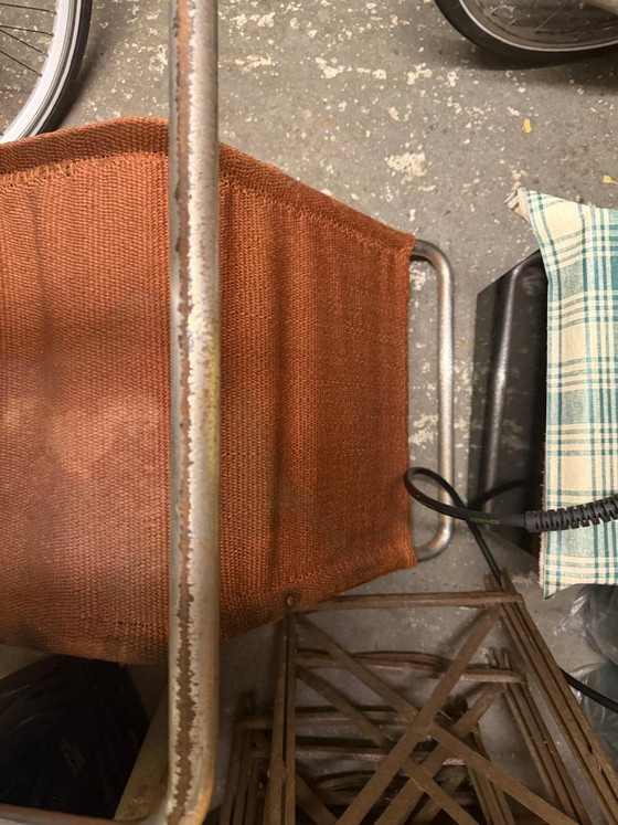 Fauteuil tubulaire patiné 2 Bas Van Pelt en métal et sisal – Textile (photo 7 of 18)