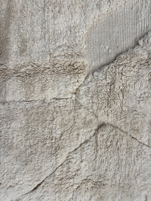 Moroccan Rug Hand Knotted 200x300 cm - Beni Ourain Rug - All Wool Berber Rug - Custom Rug - Handmade Rug - Genuine Lamb Wool