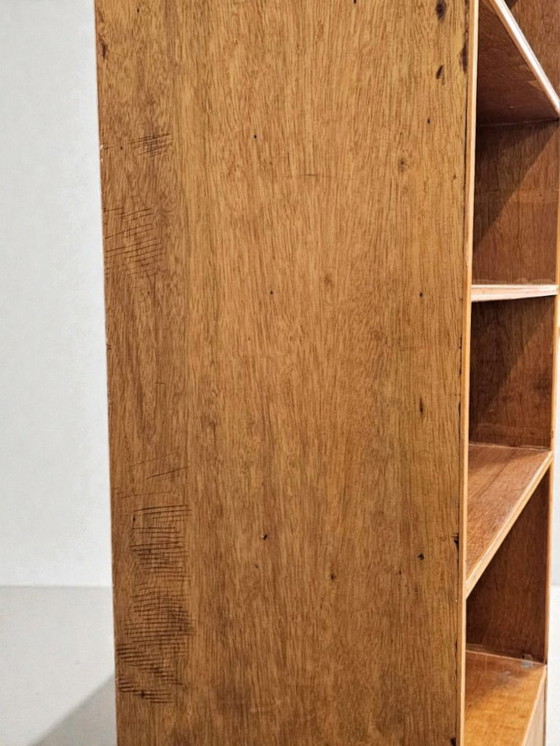 Image 1 of Vintage Mid-Century Modern Wooden Bookcase with Cabinet