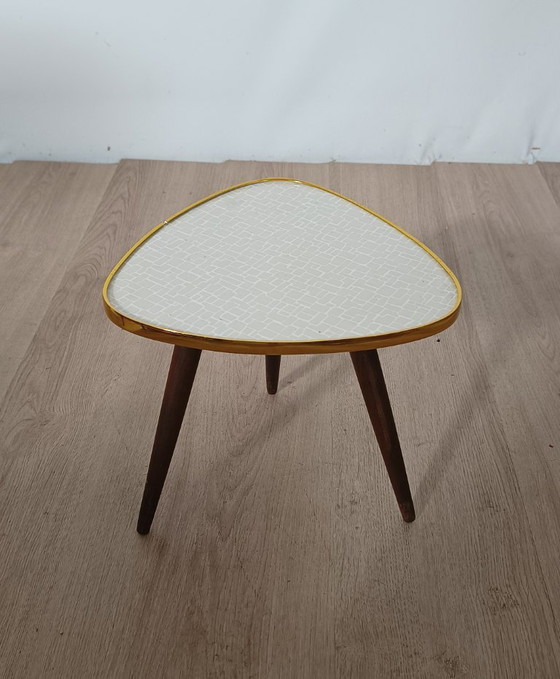 Vijftiger jaren bijzettafel – Metaal, Kunststof (photo 3 of 6)