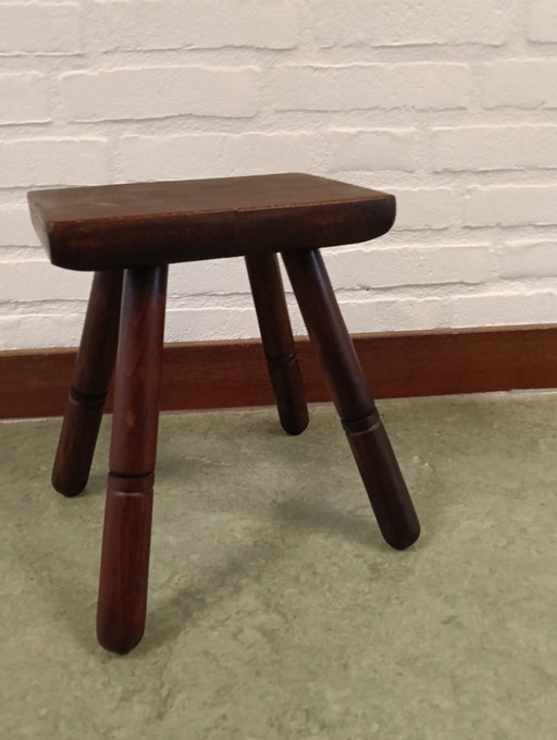 Tabouret en Bois Vintage des Années 70/80