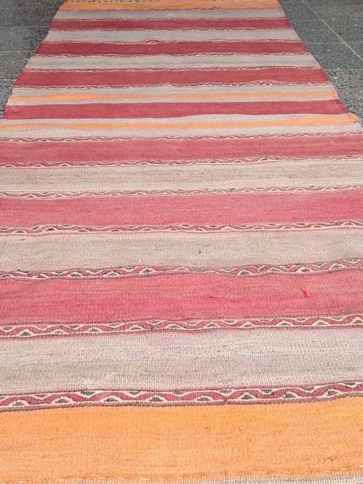 Kilim turco tessuto a mano 250x82 cm