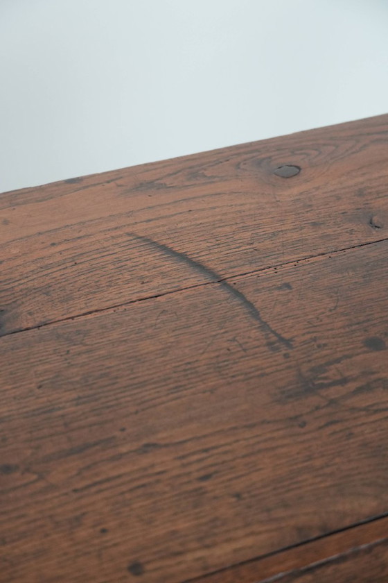 Image 1 of Large antique French farm dining table for 6 to 8 people