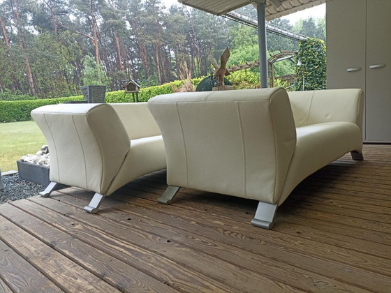 Image 1 of 2 Ledersofas des Designers „Rolf Benz“ Typ 322. Wunderschöner Zustand!