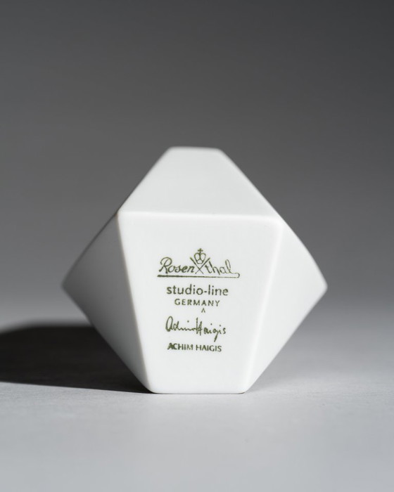 Image 1 of Rosenthal Bisque Porcelain Vase by Achim Haigis Sculptural & Geometrical