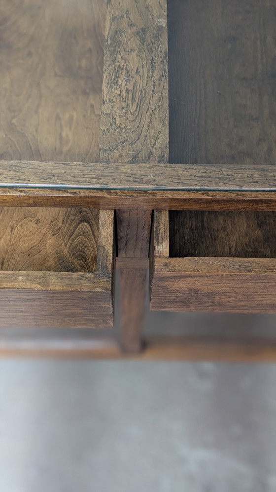 Image 1 of Vitrine/comptoir Art déco en chêne, vers 1930

