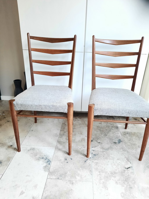 Ensemble de 2 chaises de salle à manger vintage en teck Pastoe, Cees Braakman 1960s designer