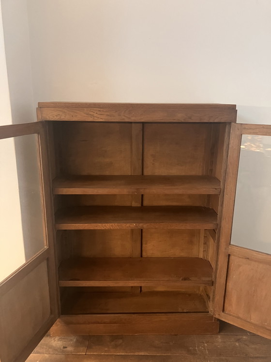 Image 1 of Wandschrank / Vitrine / Highboard im Stil der Amsterdamer Schule (Niederländisches Design)