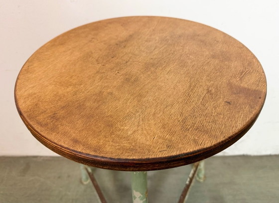 Image 1 of Sgabello da officina industriale verde, anni '60