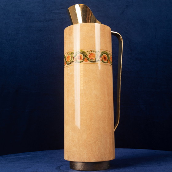 Termos Aldo Tura Mod. 1157D in pergamena di capra con fregio decorativo, 1970 – Carrelli bar, Leather (photo 7 of 21)