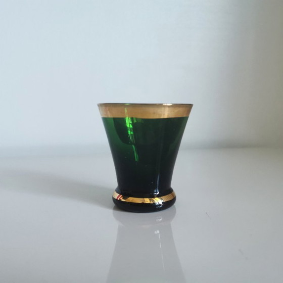 Image 1 of MURANO-GLASFLES OF -FLES EN ZES GLASJES