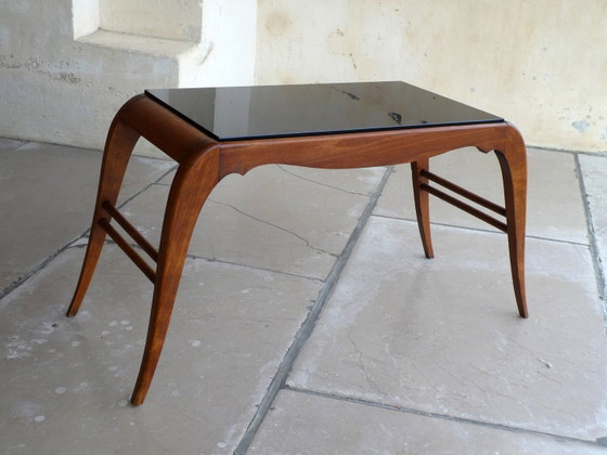 Tavolino da caffè in faggio e opalina nera, 1950 – Tavolini da caffè, Mid Century Modern (photo 9 of 9)